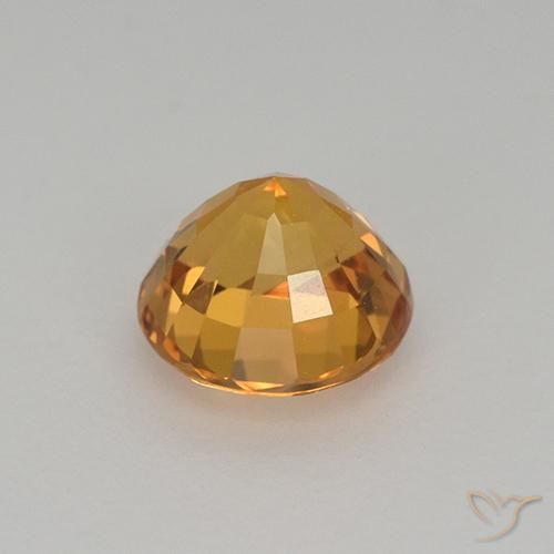 Zaffiro Arancione scuro naturale da 1.06 ct, Rotondo, VVS