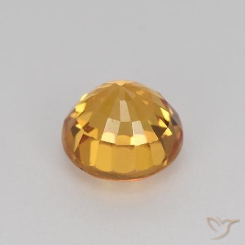 Zaffiro Arancio Medio naturale da 1.16 ct, Rotondo, VVS