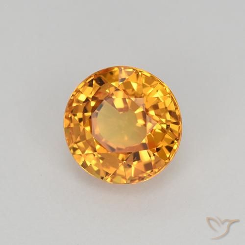 Zaffiro Arancio Medio naturale da 1.03 ct, Rotondo, VVS