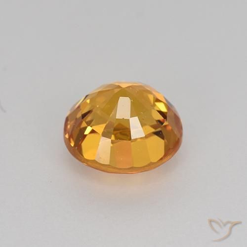 Zaffiro Arancio Medio naturale da 1.03 ct, Rotondo, VVS