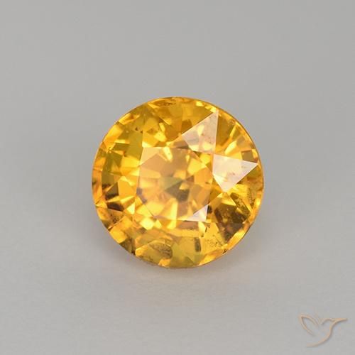Zaffiro Arancio Dorato Profondo naturale da 1.11 ct, Rotondo, VVS-VS