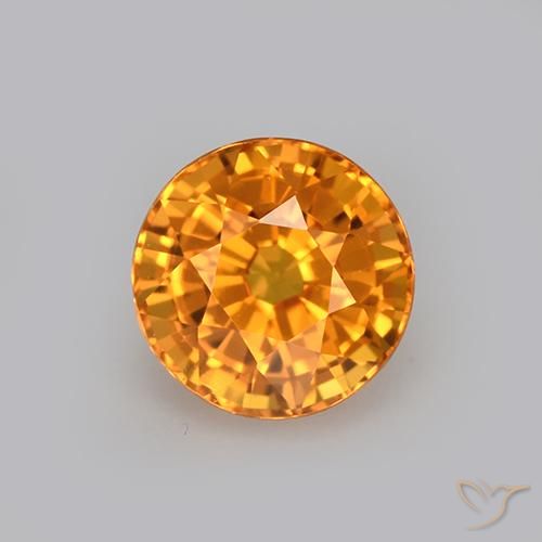 1.24ct Naturale Oro Zaffiro, Rotondo, VVS