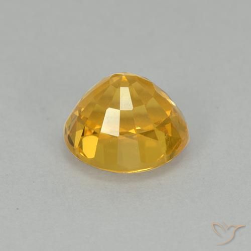 Zaffiro Oro profondo naturale da 1.14 ct, Rotondo, VVS