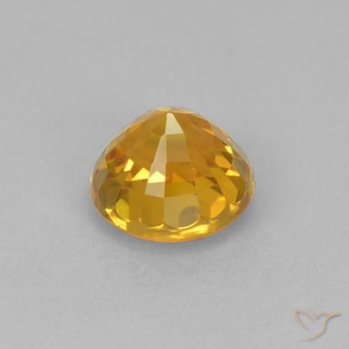 Zaffiro Arancio Dorato Profondo naturale da 1.02 ct, Rotondo, VVS