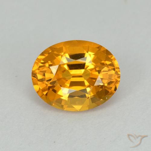1.15ct Naturale Dorato scuro Zaffiro, Ovale, VVS
