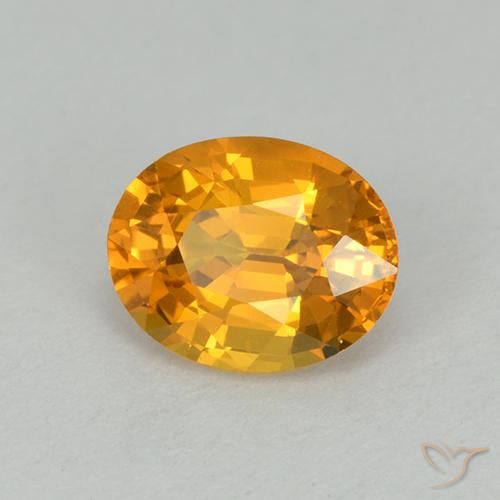 Zaffiro Dorato scuro naturale da 1.15 ct, Ovale, VVS