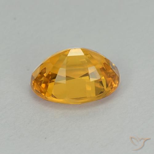 Zaffiro Dorato scuro naturale da 1.15 ct, Ovale, VVS