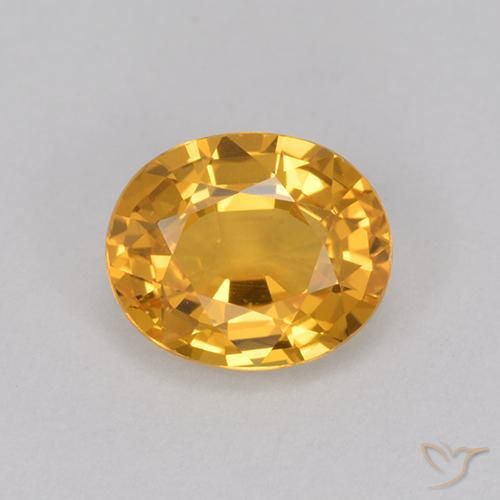 1.11ct Naturale Dorato scuro Zaffiro, Ovale, VVS