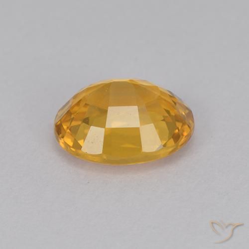 Zaffiro Dorato scuro naturale da 1.11 ct, Ovale, VVS