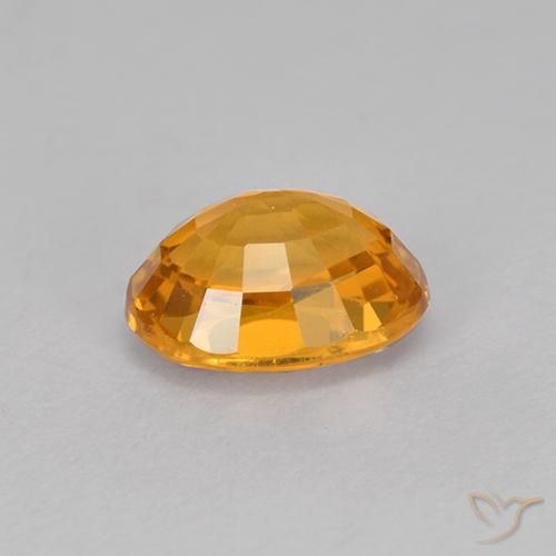 Zaffiro Arancio-Oro naturale da 1.03 ct, Ovale, VVS