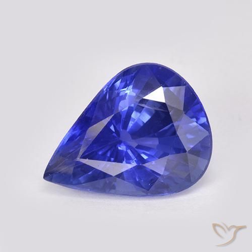 4.38ct Naturale Intenso Viola Blu Zaffiro, Forma a pera, VS