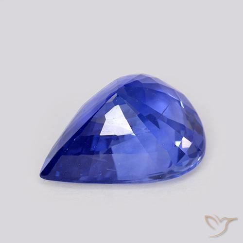 Zaffiro Intenso Viola Blu naturale da 4.38 ct, Forma a pera, VS