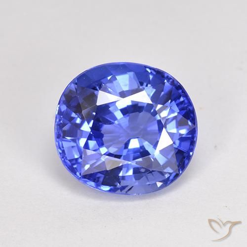 3.66ct Naturale Azzurro fiordaliso chiaro Zaffiro, Ovale, VS