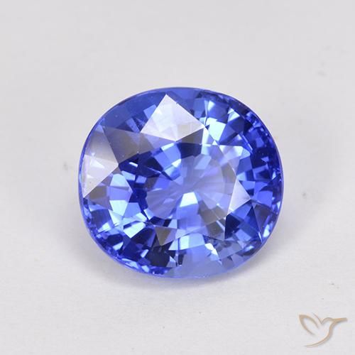 Zaffiro Azzurro fiordaliso chiaro naturale da 3.66 ct, Ovale, VS