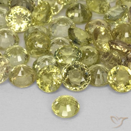 Zaffiro Limone giallo naturale da 0.47 ct, Rotondo, VS