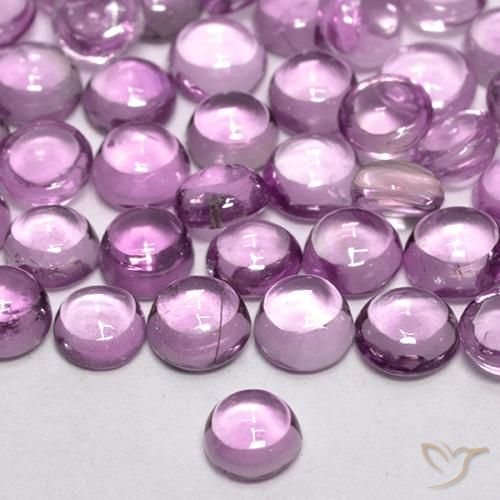 0.22ct Naturale Viola Rosato Viola Zaffiro, Rotondo, Trasparente