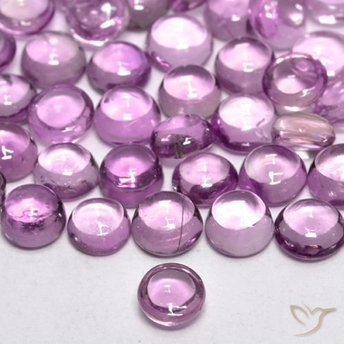 Zaffiro Viola Rosato Viola naturale da 0.22 ct, Rotondo, Trasparente