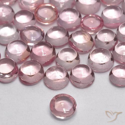 Zaffiro Rosa chiaro gomma da masticare naturale da 0.22 ct, Rotondo, Trasparente