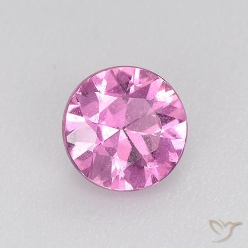 Zaffiro Viola-Rosa naturale da 0.55 ct, Rotondo, VS