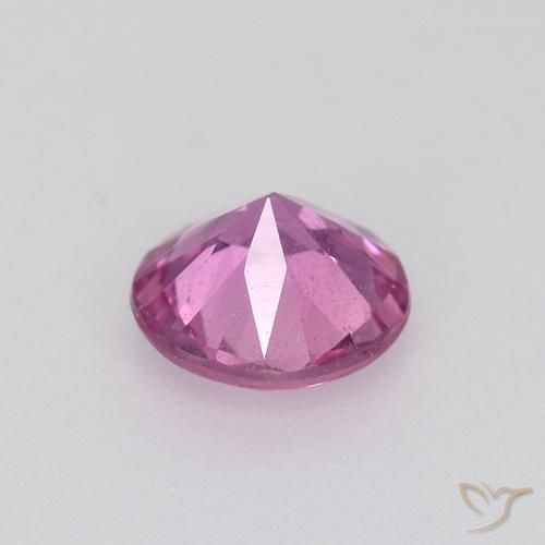 Zaffiro Viola-Rosa naturale da 0.55 ct, Rotondo, VS