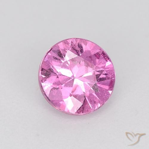 Zaffiro Viola-Rosa naturale da 0.58 ct, Rotondo, VS