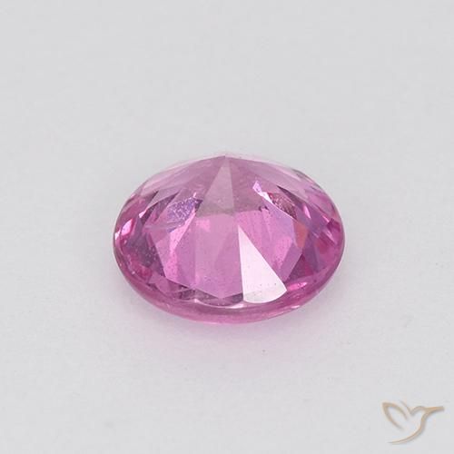 Zaffiro Viola-Rosa naturale da 0.58 ct, Rotondo, VS