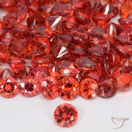 0.14ct Naturale Rosso medio-scuro Zaffiro, Rotondo, VS