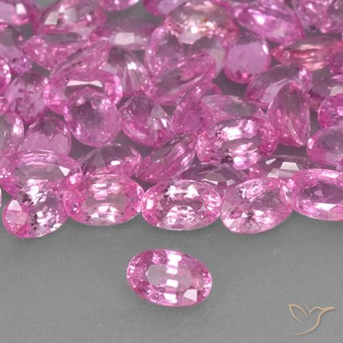 Zaffiro Rosa medio naturale da 0.31 ct, Ovale, VS
