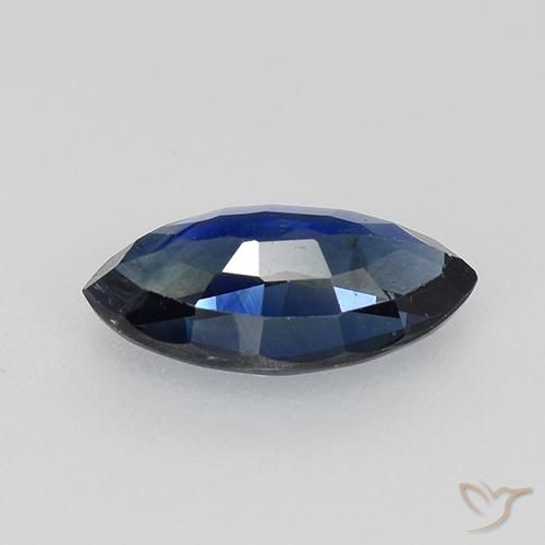 Zaffiro Blu navy naturale da 0.74 ct, Taglio marquise, VVS-VS