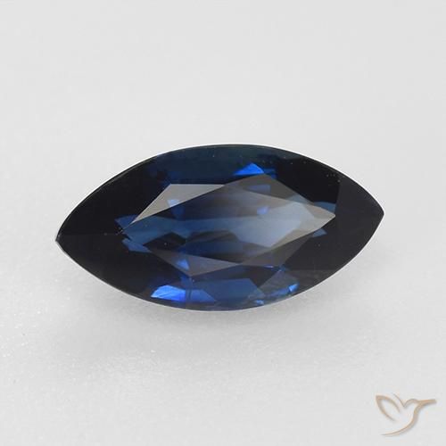 Zaffiro Azzurro crepuscolare naturale da 0.80 ct, Taglio marquise, VVS-VS