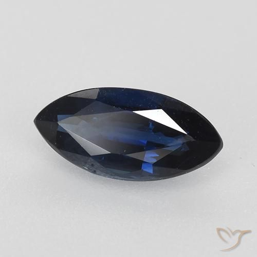 Zaffiro Azzurro crepuscolare naturale da 0.73 ct, Taglio marquise, VVS-VS