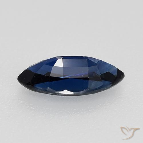 Zaffiro Azzurro crepuscolare naturale da 0.73 ct, Taglio marquise, VVS-VS