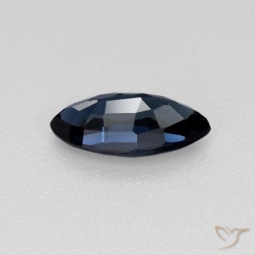 Zaffiro Blu scuro naturale da 0.73 ct, Taglio marquise, VVS-VS