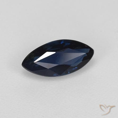 Zaffiro Blu navy naturale da 0.74 ct, Taglio marquise, VVS-VS