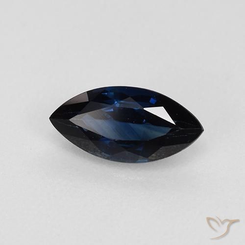Zaffiro Azzurro crepuscolare naturale da 0.73 ct, Taglio marquise, VVS-VS