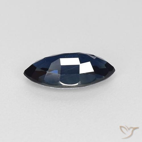 Zaffiro Blu notte naturale da 0.77 ct, Taglio marquise, VVS-VS