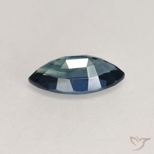 Zaffiro Blu scuro naturale da 0.82 ct, Taglio marquise, VVS-VS