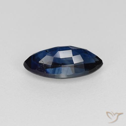 Zaffiro Blu navy naturale da 0.84 ct, Taglio marquise, VS