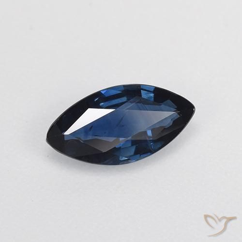 Zaffiro Blu reale naturale da 0.68 ct, Taglio marquise, VVS-VS