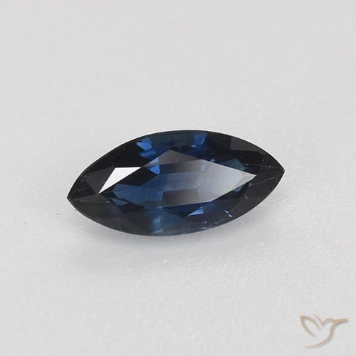 Zaffiro Blu reale naturale da 0.70 ct, Taglio marquise, VVS-VS