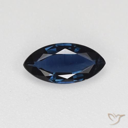 0.66ct Naturale Blu notte Zaffiro, Taglio marquise, VVS-VS