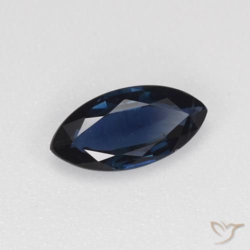 Zaffiro Blu notte naturale da 0.66 ct, Taglio marquise, VVS-VS