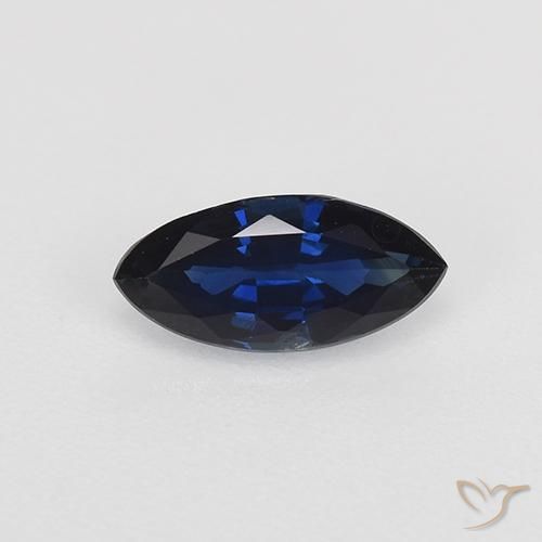Zaffiro Azzurro crepuscolare naturale da 0.64 ct, Taglio marquise, VVS-VS