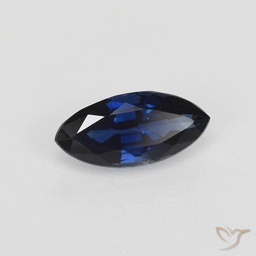 Zaffiro Azzurro crepuscolare naturale da 0.64 ct, Taglio marquise, VVS-VS