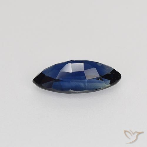 Zaffiro Azzurro crepuscolare naturale da 0.64 ct, Taglio marquise, VVS-VS