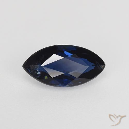 Zaffiro Azzurro crepuscolare naturale da 0.72 ct, Taglio marquise, VVS-VS