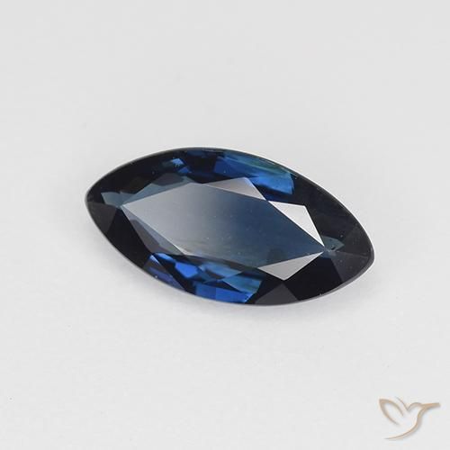 Zaffiro Blu notte naturale da 0.69 ct, Taglio marquise, VVS-VS