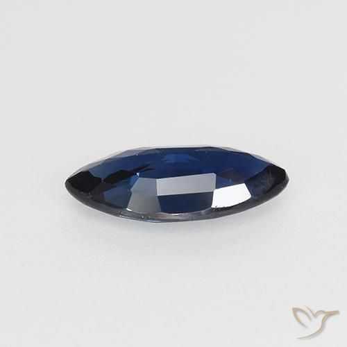 Zaffiro Blu notte naturale da 0.69 ct, Taglio marquise, VVS-VS