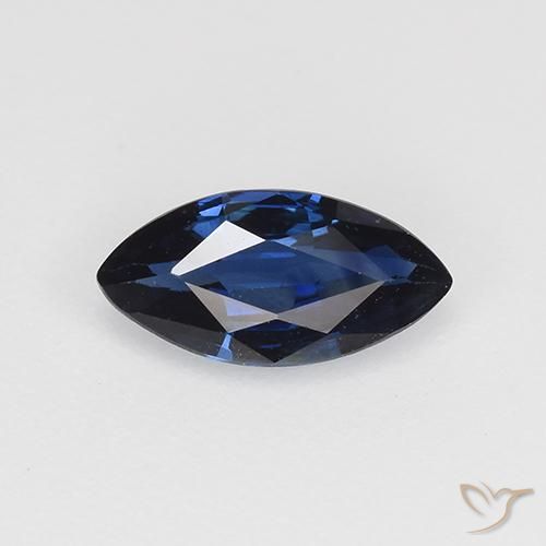 0.69ct Naturale Blu scuro Zaffiro, Taglio marquise, VVS-VS