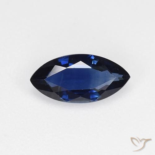 Zaffiro Azzurro crepuscolare naturale da 0.68 ct, Taglio marquise, VVS-VS